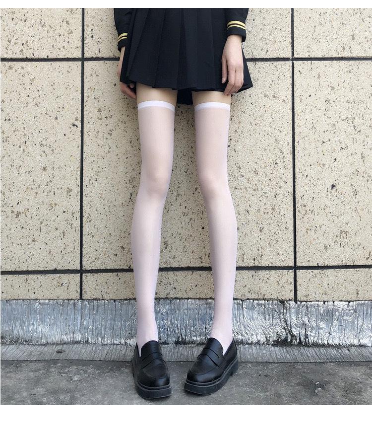 Women's Ultra-Thin Non-Slip Flesh-Colored Thigh-High Stockings