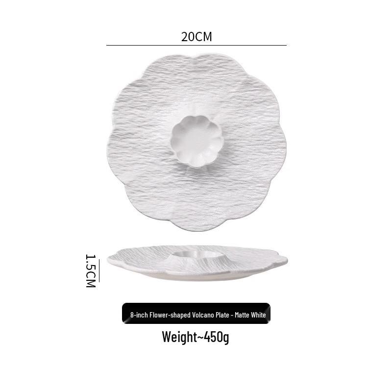 Xiangchong Ceramic Dumpling Plate with Sauce Dish