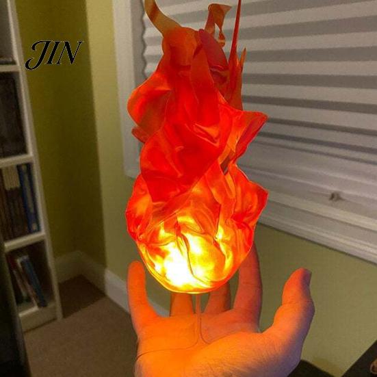Decorative Fireball for Cosplay Floating Prop, LED Glowing Flame Halloween Handheld Prop Cosplay, Safe Artificial Battery Powered Stage Light