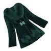 Cappotto in Finta Pelliccia Donna Inverno Morbido Fibbia Strass Slim Elastico Lunghezza Media