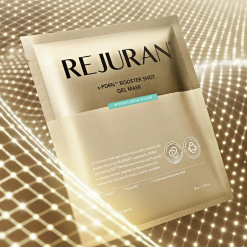 REJURAN c-PDRN Booster Shot Gel Mask Intensive Repair & Glow 35g × 5 Sheets – Firming, Hydrating & Radiance Hydrogel Facial Mask – 1 Box