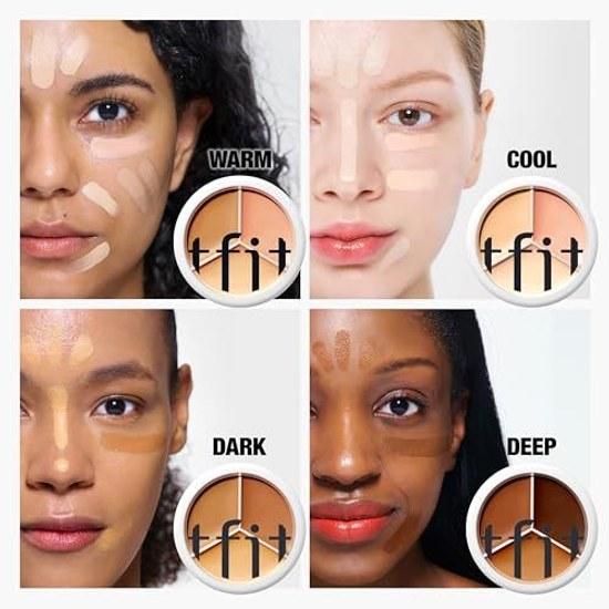 TFIT Cover Up Pro Concealer 15g Drei Farben Poren Dunkle Ringe Kompakt All-in-One 03 Cool