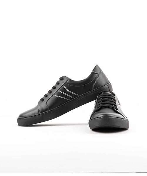 Leatherless # 3001 / All-Black Sneakers / Black / For Men