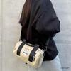 Haikyu!! x OUTDOOR PRODUCTS Mini Roll Boston Bag ODHQ02 Beige Anime Collaboration Shoulder Bag with Can Badge