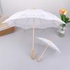 Vintage White 15/19/30/38Cm Lace Parasol Umbrella Embroidery Cotton Lace Flower Girl Umbrella Kids Sun Umbrella Photo Prop