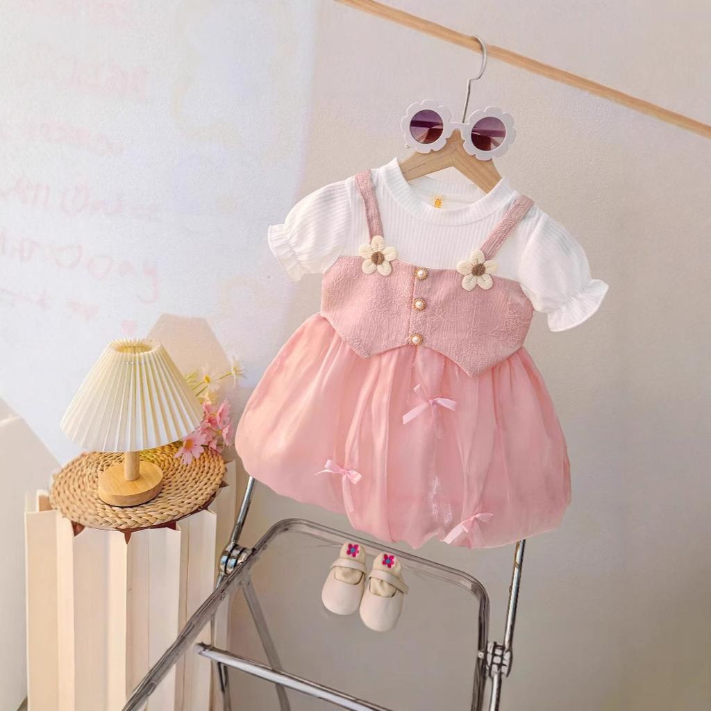 Girls Princess Dress Spring Autumn Tulle Tutu Skirt Kids Elegant Party Gown Children Casual Long Sleeve Clothing