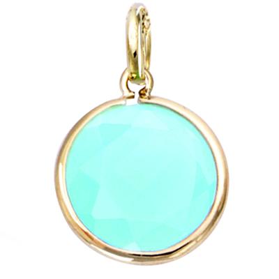 [Q7594] – Vergoldeter Anhänger „Kléopatra“ aus milchigem Blaugold – 14 mm