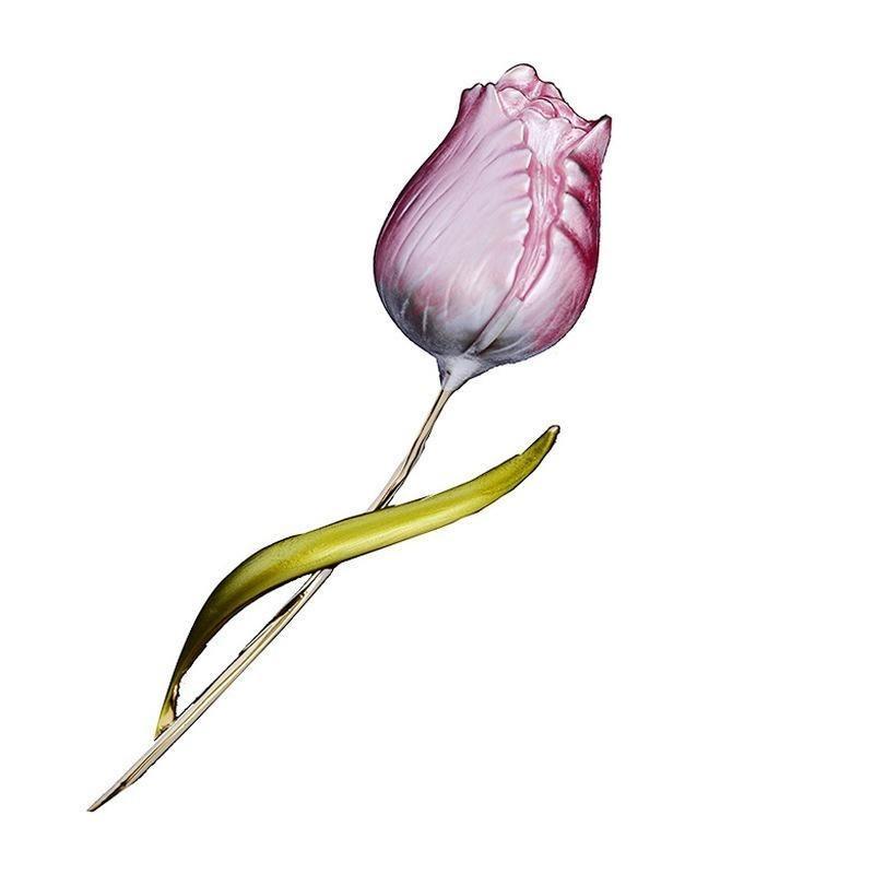 New Enamel Rose Flower Brooch Fashion Temperament Cute Pin Elegant Oil Dripping Corsage Accessories Female