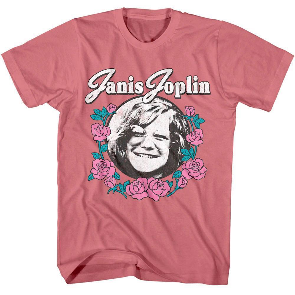 Janis Joplin Rose Wreath Men T Shirt XL