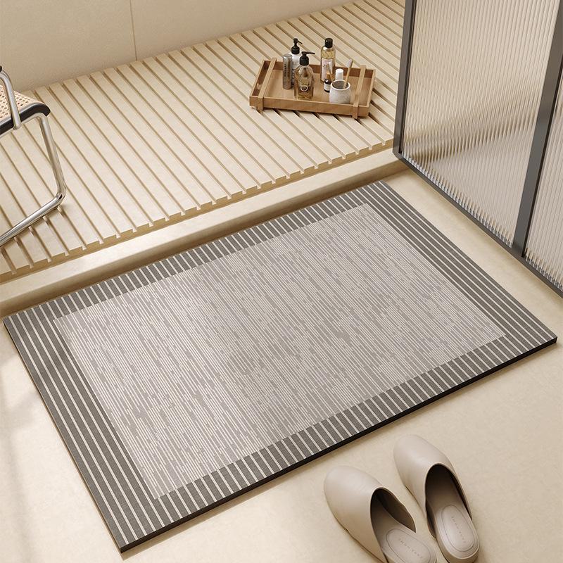 Wabi-Sabi Diatom Mud Bathroom Mats: Absorbent, Quick-Drying, Non-Slip, Dirt & Wear-Resistant.