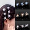 5x Sparkling Crystal Stone Braided Hair Clips Tooth-Shaped Non-Slip Bang Hairpin