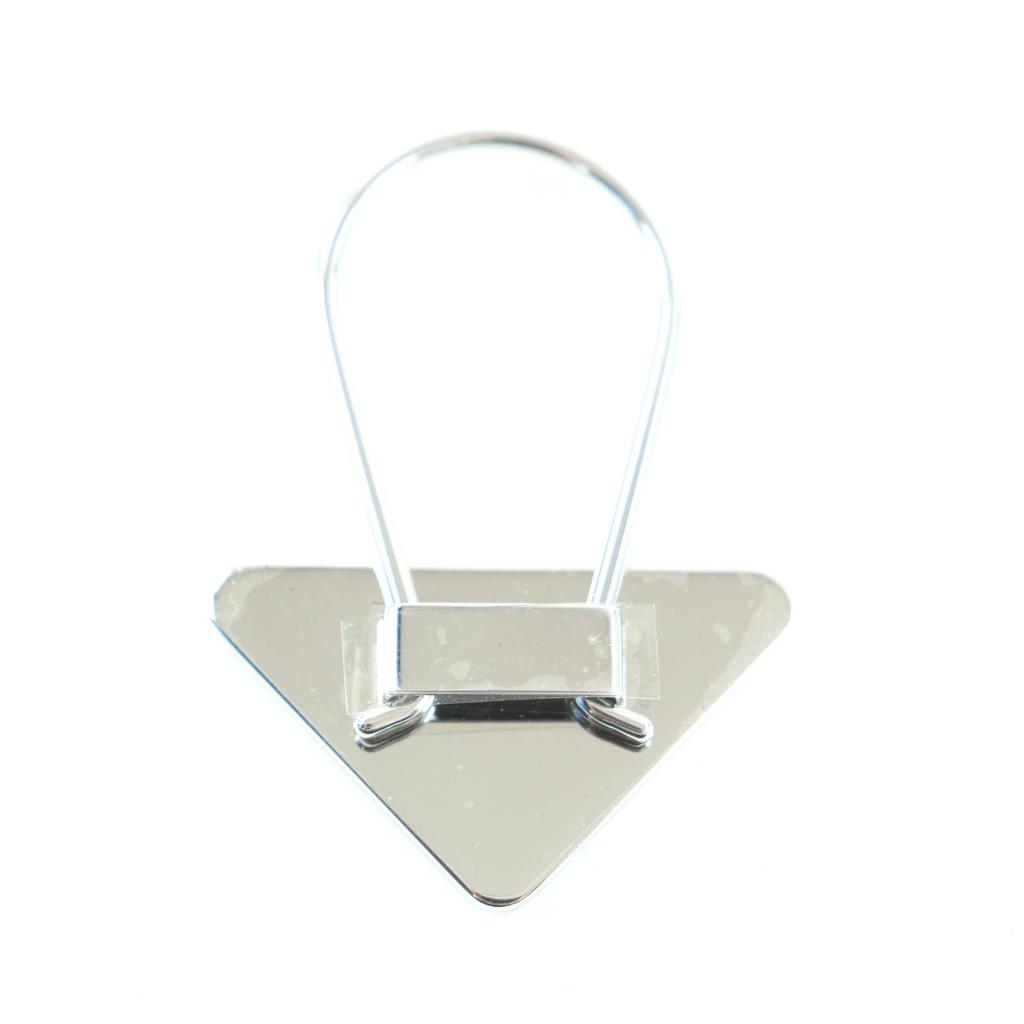 Excellent PRADA Key Ring Triangle Logo Women 2PS395 Used