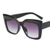 Lunettes de Soleil Vintage Surdimensionnées Œil de Chat Lunettes Dégradées pour Dames Lunettes de Soleil pour Dames Lunettes Carrées Luxueuses Noires Gafas De Sol UV400