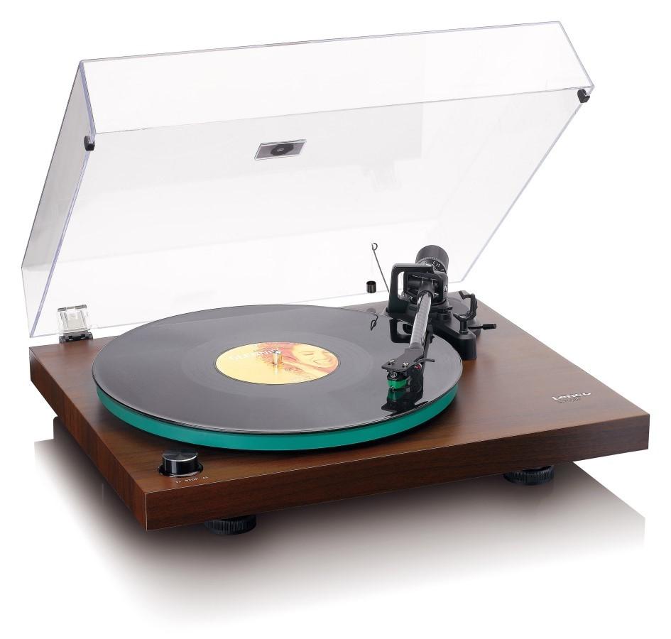 Lenco LBT-225WA - Gramofon Hi-Fi, szklany talerz, ramię z włókna węglowego, Lenco