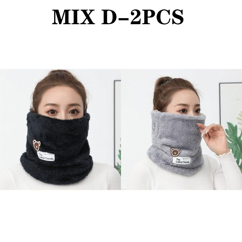 Thickened Neck Warmer and FaceMaskUnisex Warm Fleece NeckGaiterWindproof BreathableCycling Face Mask for Cold Weather Protection