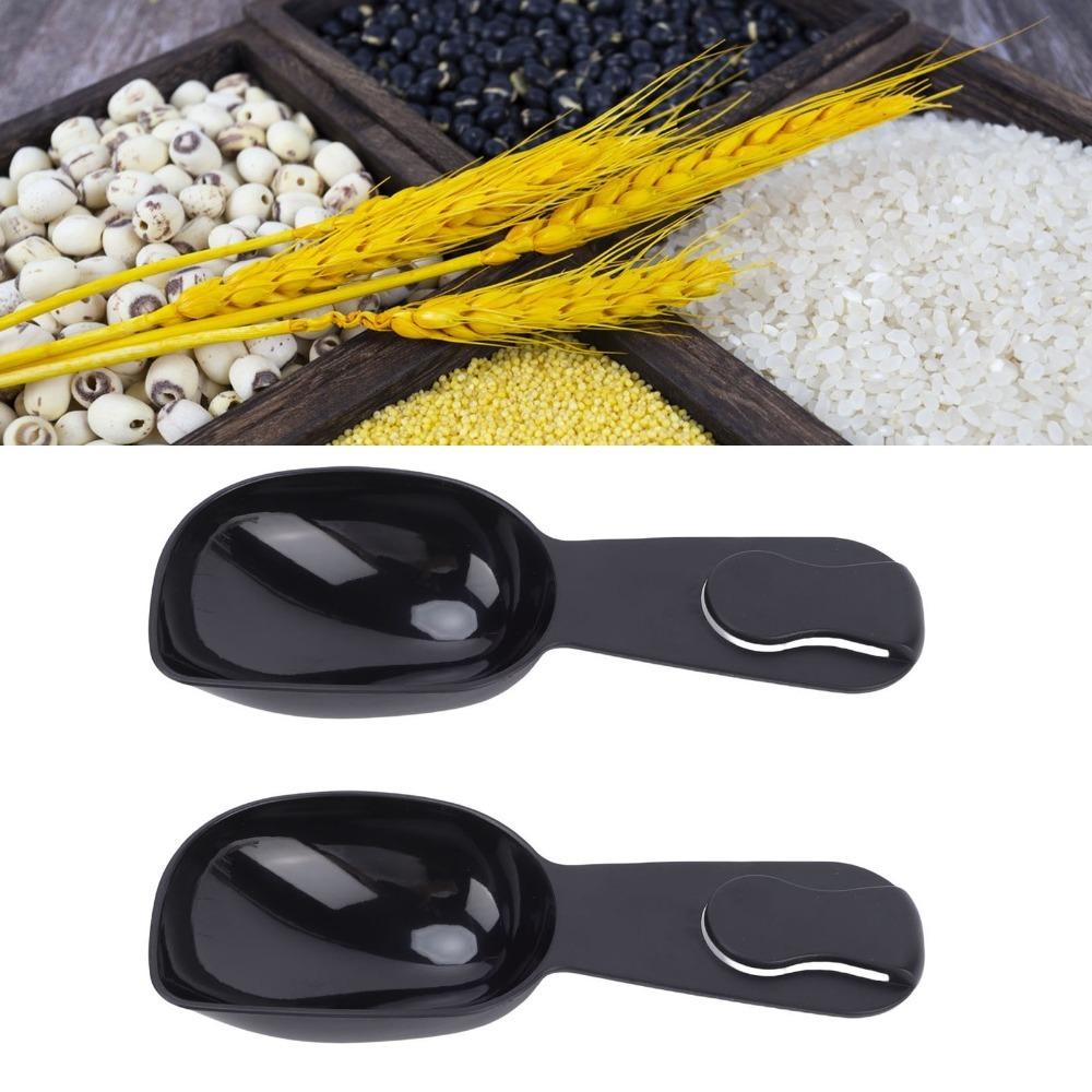 2pcs set Plastic Short Handle Spoon Ergonomic Tablespoon Scoop Bean Spoon Small Spoon Kitchen