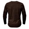 Herren Unifarbenes Henley-Shirt Langarm Lässig Knopfleiste Oberteil