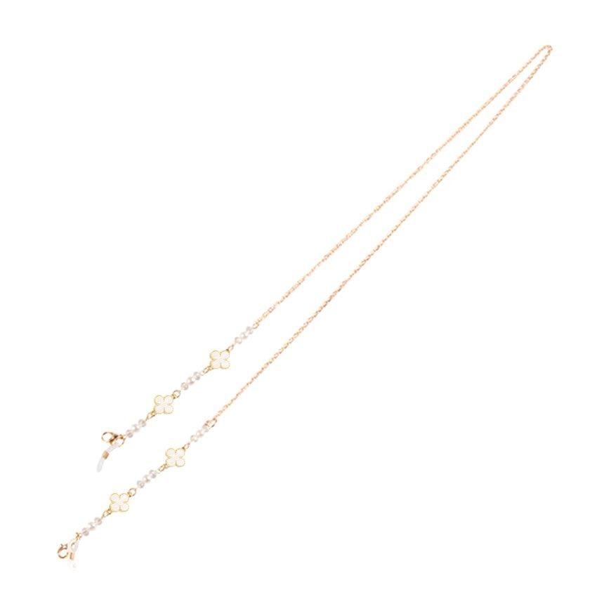 Buy Pearliky 77cm Eyeglass Chains Fashion Women Pearl Fourleaf Clover