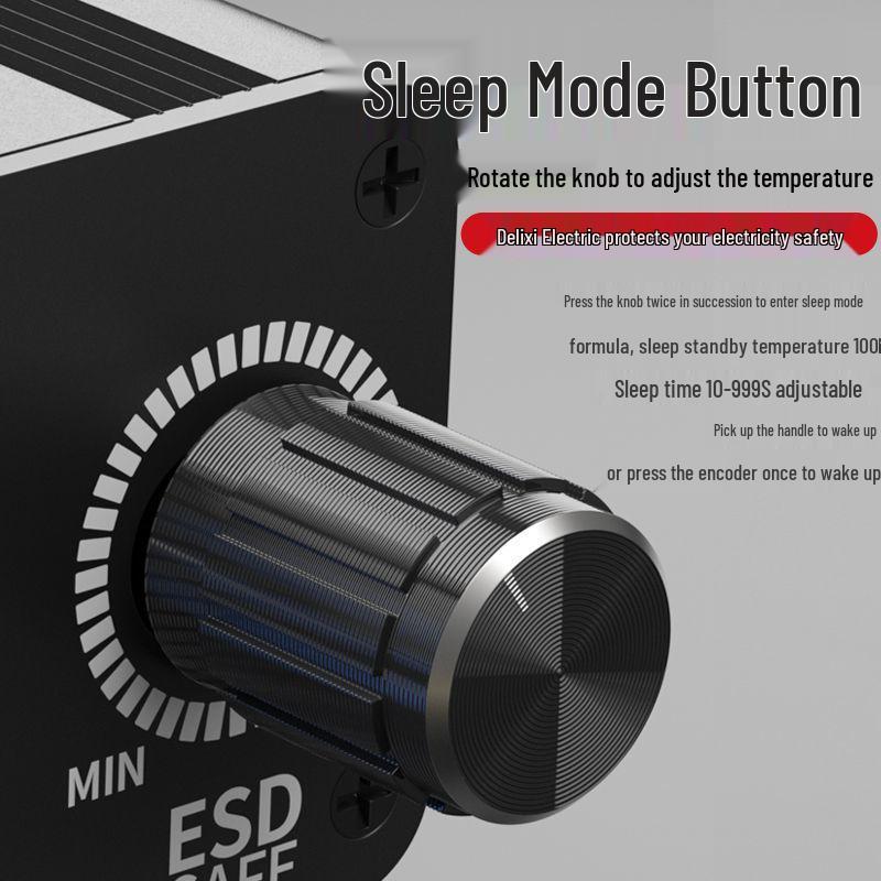 Delixi T12 High Power Electric Soldering Station with Digital Display Temperature Control for DIY Repair and Welding.