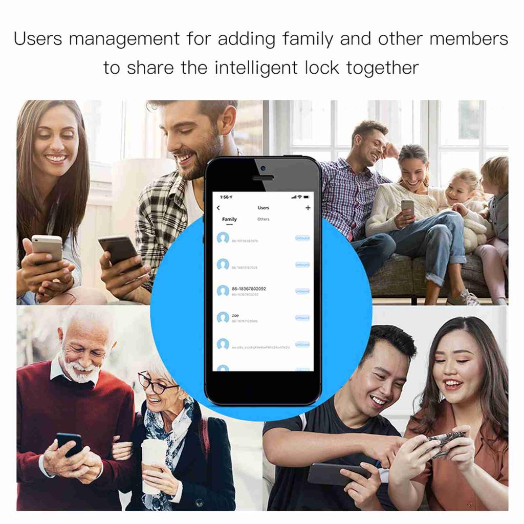 Smart Fingerprint Door Lock APP Timing Electronic Keyless Keypad Entry Door Lock with 6 Unlocking Wa