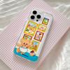 Cute Butter Bear Phone Case For Samsung Galaxy S25 S24 S23 S22 S21 S20 FE Note20 Note10 Edge Plus Ultra Lite 5G Clear Back Cover