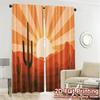 2pcs   2D FLAT PRINTING Curtains (Without Rod) DesertSunrise Popular Print Curtains Versatile Fabric Curtains Decorations For