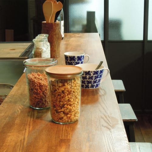 WECK Canister Glass Canister Storage Container WE-743 (Mold Shape 750ml, Set of 6)