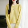 Women Sweater 100% Wool MODERN NEW SAGA O-neck Knit Pullover Thick Winter Jumpers Female Knit Tops