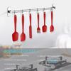 Silicone Spatulas Spoons Set, 6Pcs Silicone Kitchen Utensils Including Rubber Spatula, Silicone Basting Pastry Brush, Spoon Set Non-Stick,red