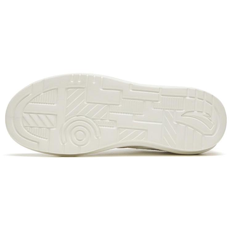 Anta Life Collection Slip Resistant Lightweight Abrasion Resistant Low Top Skateboard Shoes Women's White Gray 922328060-3