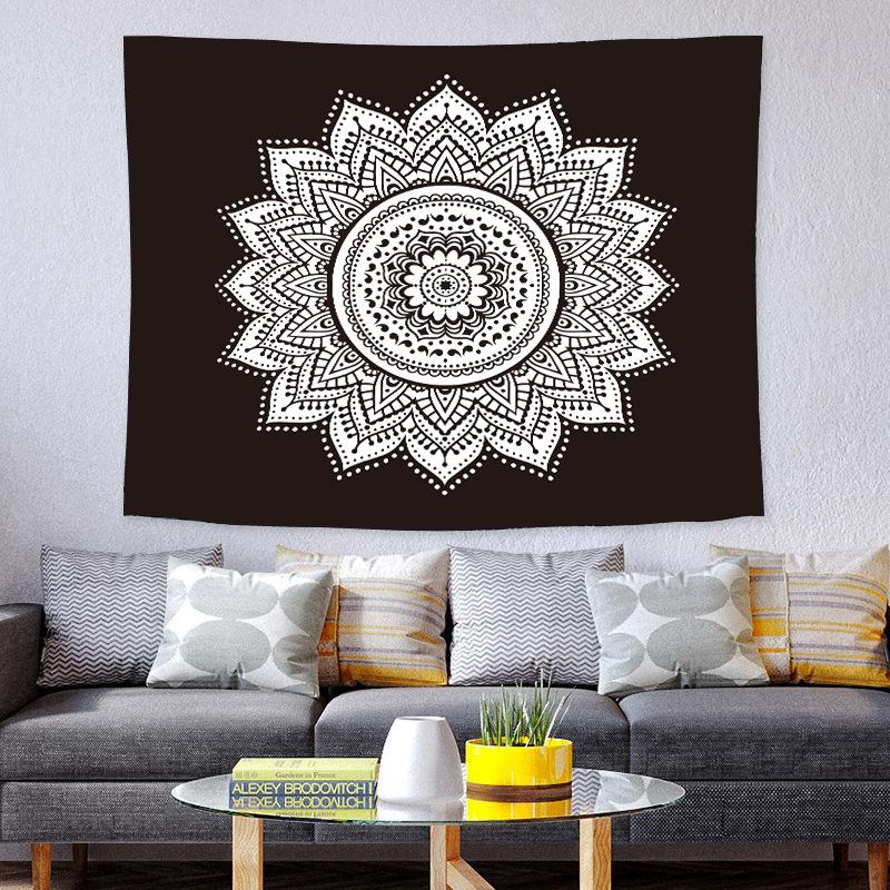 Mandala beach towel multi-purpose tapestry sitting blanket wall hanging bedroom background cloth blanket ethnic style
