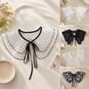 Lace Floral False Collar Black White Decoration Collar Fashion Fake Collar  For Women Girls