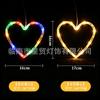 LED Christmas Decorative Suction Cup Lights Snowman Tree Star Curtain Battery Operated Holiday Lighting Set