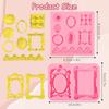 2Pcs Photo Frame Silicone Mold, Mini Frame Air Dry Clay Molds, Baroque Style Frame Chocolate Mold, for Cake Decorating Cupcake Topper Chocolate Candy