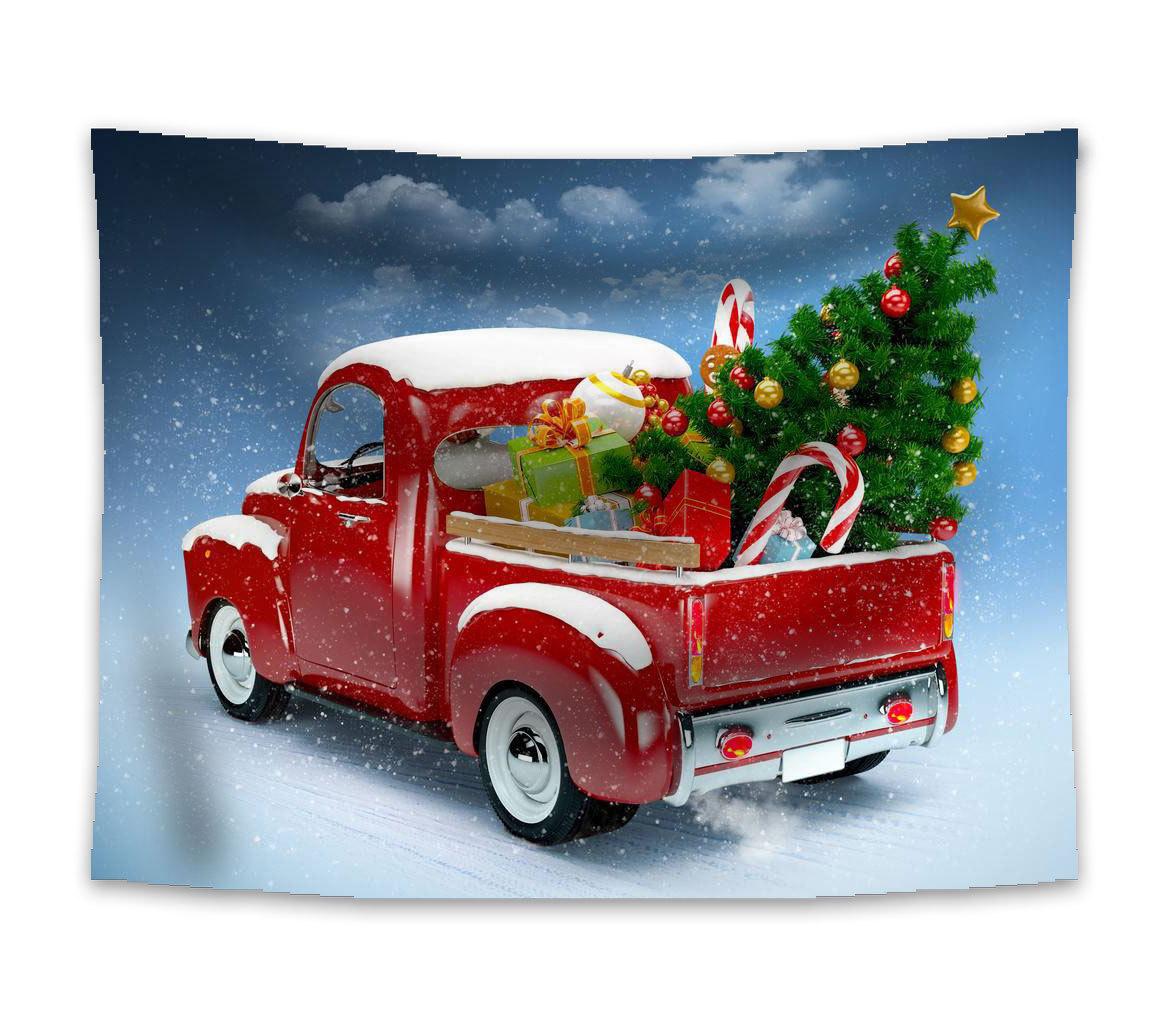 

С Рождеством печатный домашний декор гобелен настенный для спальни гостиной Настенный декор фон ткань Tapiz navideño 100x75cm