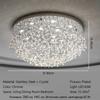 Luxury French Crystal LED Ceiling Light Energy Saving Indoor Lighting Fixture for Living Dining Room Bedroom Loft Home Decor