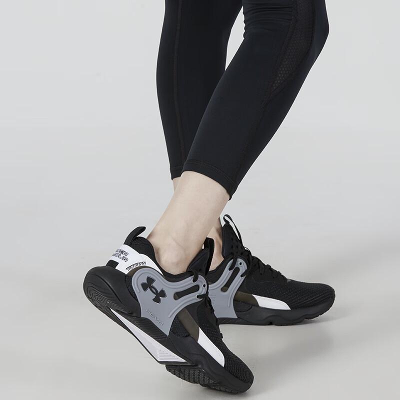 Under Armour Solid Color Logo Print Compression Tights Women Bottoms Black 1376357-001