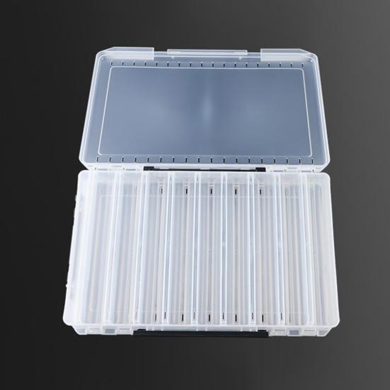 10/14/16 Grids Takle Box Fiske lokkebeholder med håndtak Gjennomsiktig design Multi-rom Kompakt størrelse bærbar fiskeagn oppbevaringsveske