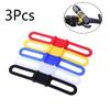 3pcs Silicon Strap Mountain Road Bike Torch Phone Flashlight Bands Elastic Bandage Bicycle Light Mount Holder Bike Accessories
