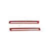 For Ford Mustang 2015- Bright Red Inner Door Handle Bowl Lock Strip Trim 2X