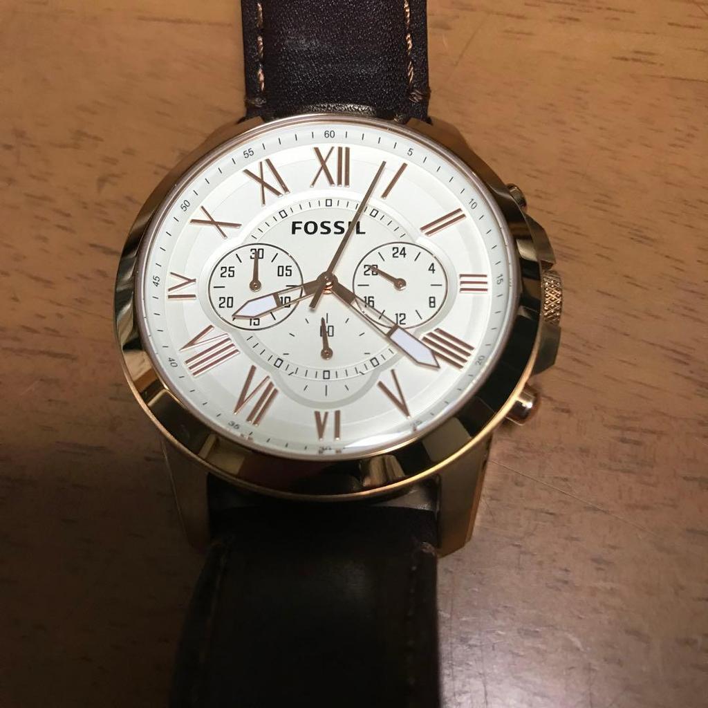 Used fossil wristwatch quartz stainless steel fossil