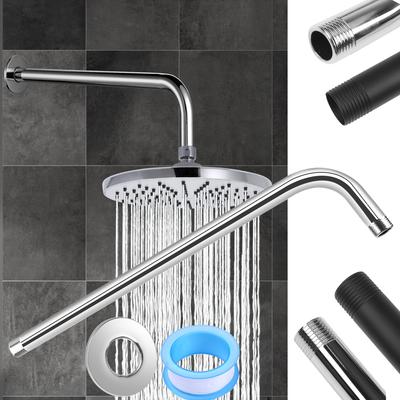 Shower Arm with Flange 30cm/40cm Stainless Steel Wall-Mounted Replacement Shower Arm for Fixed Shower Head and Rain Shower Head