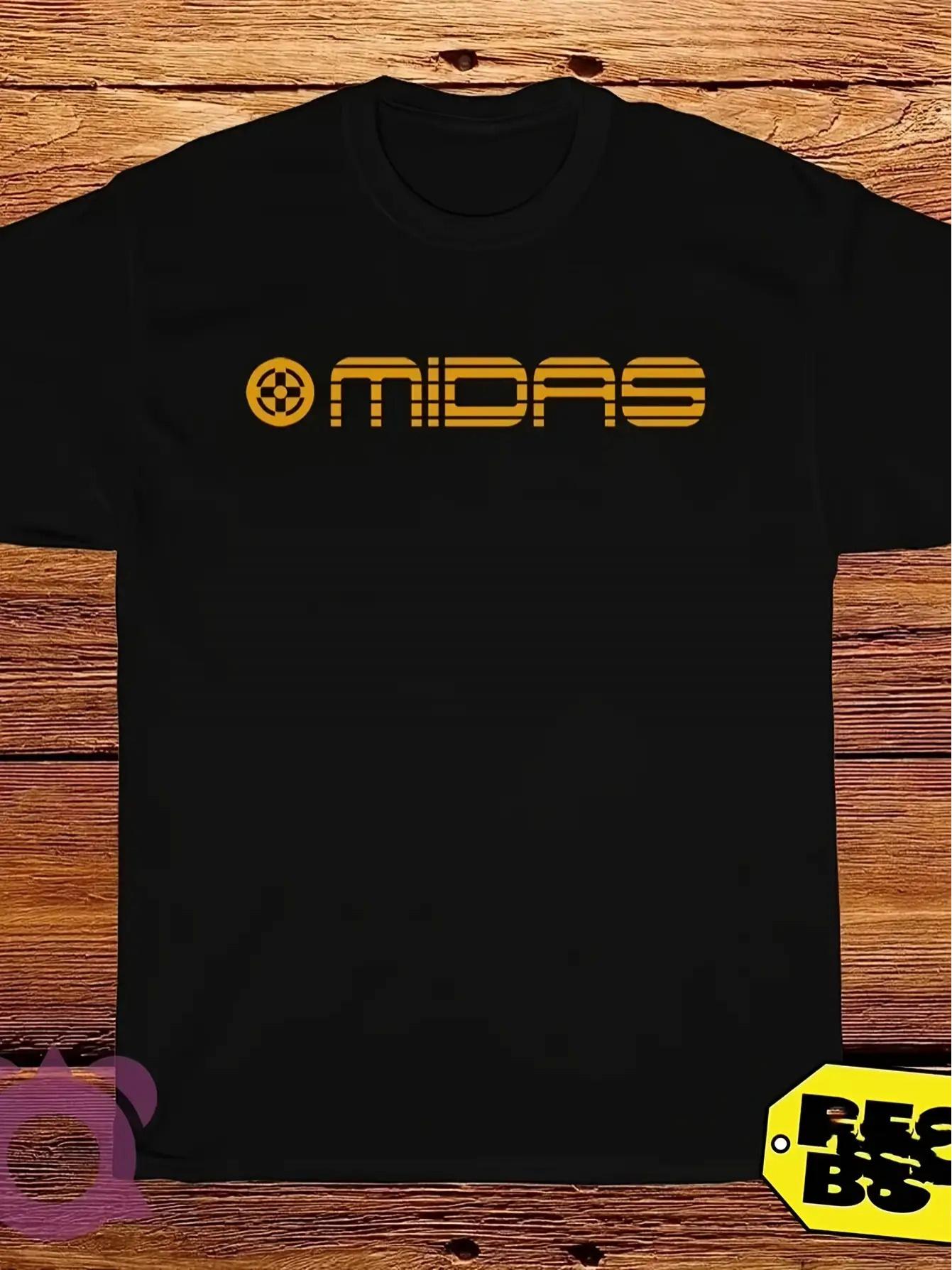 Men S Midas Pro Audio Graphic Tee - Black with Bright Yellow XS