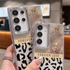 Чехол с леопардовым принтом для Samsung S26 S25 Ultra S24 Plus S23 S22 S21 FE A54 A55 A16 A36 A56 A17 A37 A57 5G Покрытие Линзы Прозрачный Мягкий Чехол