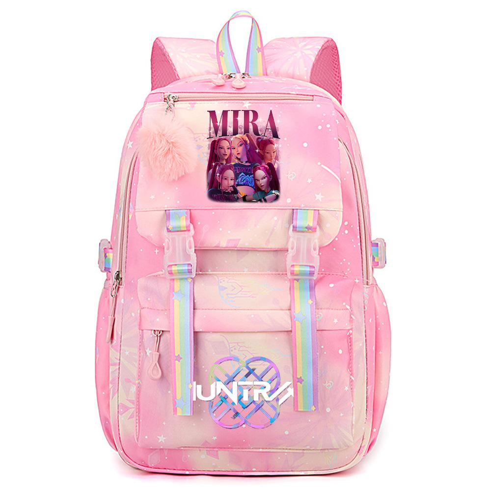 Anime Demon Hunters Printed Large Capacity Waterproof Backpack Teenger Student Schoolbag Bookbag Travel Bag