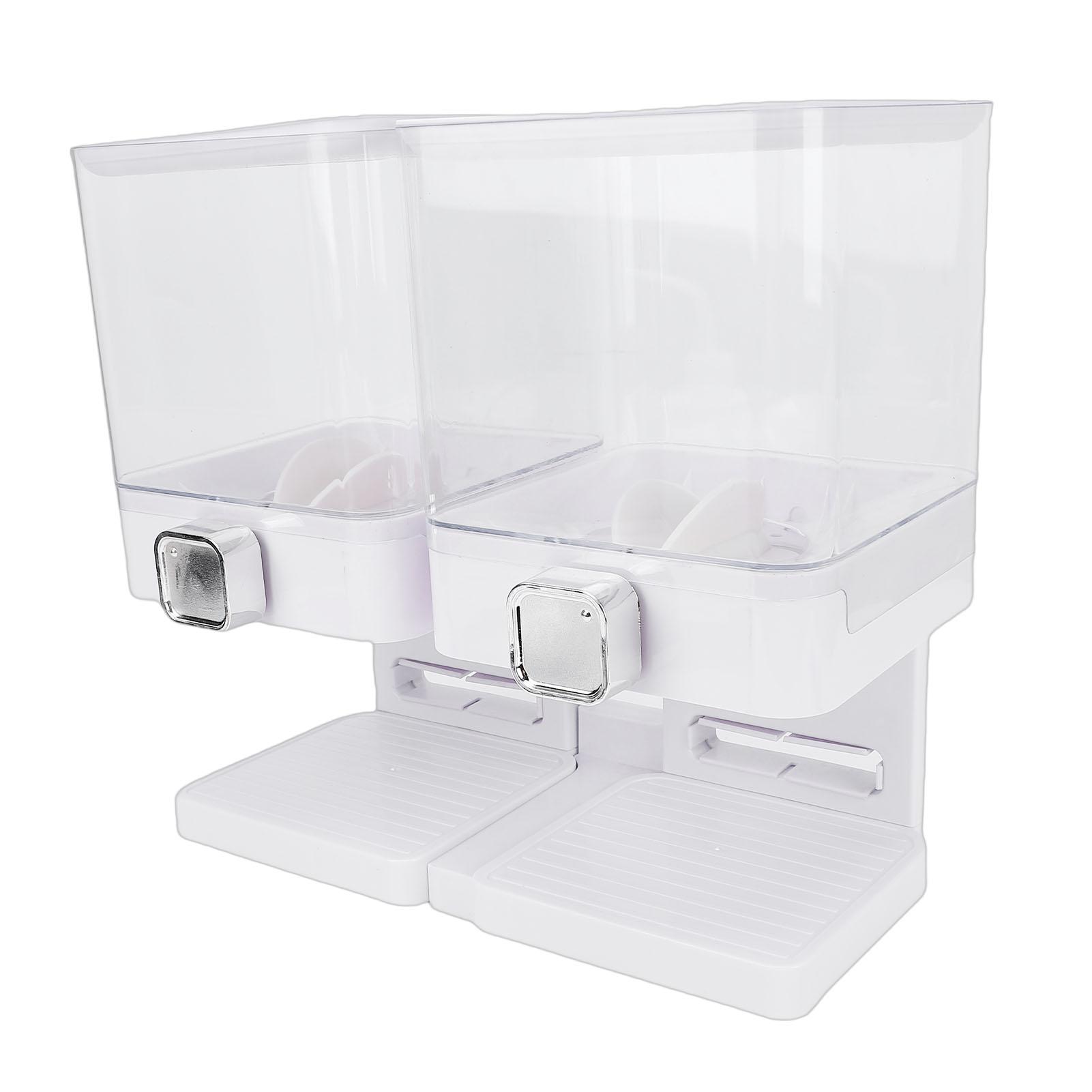 

2PCS Cereal Dispenser Countertop 3.7L PET Airtight Dry Food Storage Container for Kitchen Home Pantry Candy Nut Coffee Type 2