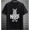 Unisex Funny Llama Nope Graphic Tshirt Pure Cotton Casual Short Sleeve Fashion Oneck Tshirt Perfect For Outdoor Clothing