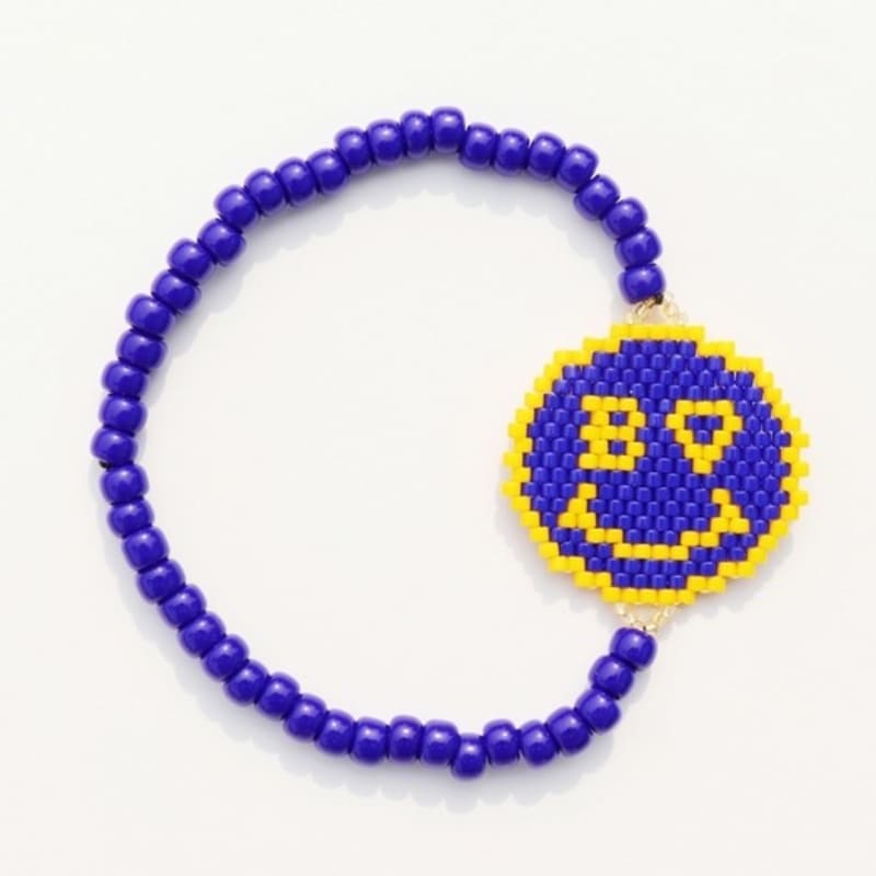 BONBEAU Delika Smile Charm Banding Bracelet Delika Bead Smile Charm Banding Bracelet