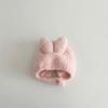 Autumn Winter Baby Earflap Hat Soft Fuzzy Newborn Fetal Cap Soft Bunny Ear Hat  For Baby Girls