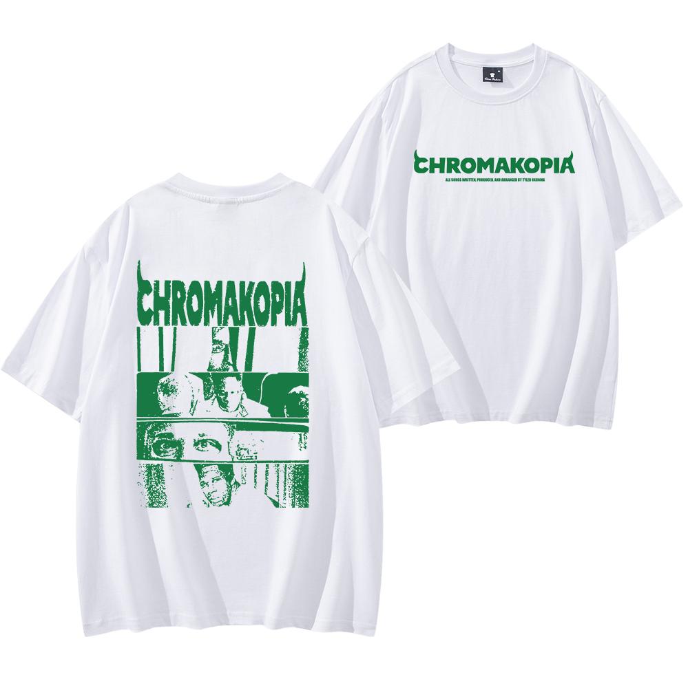 The Creator Chromakopia Unisex Tee Shirt Cotton Graphic T-shirt Hip Hop Music Fan Apparel Alternative Streetwear Top Men Women